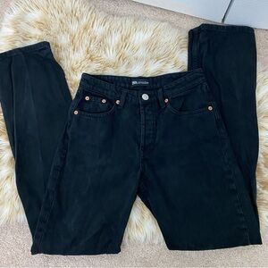 Zara Black Straight Leg Jeans